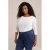 WE Fashion Curve T-shirt wit