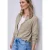 Street One Dames Mousseline overhemd blouse in Beige