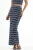 Hoge Taille Gestreepte Rib Maxi Rok