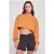 Urban Classics Ladies Cropped Flower Embroidery Terry Crewneck Vintageorang