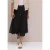 Street One Dames Midi-rok van mesh met een geplooide textuur in Zwart
