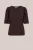 WE Fashion – Dames T-shirt met ruches – Regular fit – Donkerbruin – Viscose –