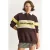 Oversized Geprinte Polo Kragen Sweatshirt
