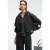 Oversized hoodie met halve rits