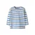 NAME IT MINI gestreepte longsleeve met tekst – grijs/blauw