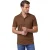 Bruin overhemd Pierre Cardin Atelier korte mouwen structuur