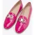 Wittchen Dames mocassins van lakleer met decoratieve gesp, roze