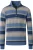 Redmond Half-Zip Sweater beige, Gestreept