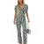AX Paris Dames Geometrisch Patroon Ceinture Jumpsuit (Multikleur)