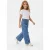 TRENDYOLKIDS Meisjes Blauw Bloemen Hoge taille Jeans