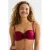 BEACHWAVE voorgevormde strapless bandeau bikinitop donkerrood
