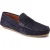 Base London Collins Leren Heren Navy Loafers