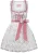 STOCKERPOINT Dirndl ‘Raja’  ecru / grijs / rosa / wit