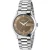 Gucci G-Timeless YA126445 Unisex Horloge met Bruine Wijzerplaat en Zilveren Band
