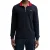 Guess Heren Sweatshirt met gestreepte halve rits (Marineblauw)