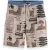Scotch & Soda Loose-fit Printed Washed Bermuda Shorts Art Dept Collage Whi