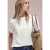 Street One Dames Shirt met korte mouwen en ronde hals in kant in Wit