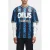Deus Ex Machina oversized gestreepte gestreept T-shirt met backprint blauw