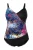 Ulla Popken Badpak  blauw / pink / zwart
