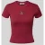 Review T-shirt met motiefstitching en ronde hals