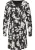 Faina Midi-jurk met bloemenprint Dames zwart wit