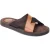 Base London Webb Leren Heren Sandalen In Verbrande Bruine Kleur