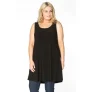 YOEK singlet van travelstof DOLCE zwart