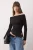 TRENDYOLMİLLA Dames Zwart Effen Lang Getailleerd Blouses