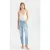 V-hals Korte Tanktop met Kantdetail
