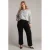 Yest Curve denim straight high waist broek zwart