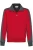 HAKRO 477 Comfort Fit Sweatjacket rood/antraciet, Tweekleurig