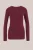 WE Fashion – Dames T-shirt met V-hals – Slim Fit – Donkerrood – Katoen –