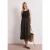 Midi-jurk met structuurmix en print