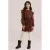 WE Fashion korte jurk met ruches en print – bruin/ecru