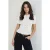 TRENDYOLMİLLA Dames Ecru Effen Kort Getailleerd Blouses