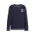 Coolcat relaxed overlock longsleeve met C logo Danny donkerblauw