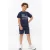 No Way Monday T-shirt met backprint donkerblauw