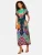 love & roses Jurk  navy / groen / oranje / rosa