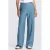JANSEN Amsterdam wide leg high waist broek blauw