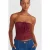 Dames Strapless Crop Blouse Met Strikdetail
