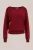 WE Fashion – Dames fijngebreide trui – Regular fit – Donkerrood – Livaeco™ Viscose –