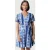 Colourful Rebel Nova Palm Real Wrap Mini Dress Ss Bright Blue
