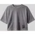 Oversized polyester t-shirt met ronde hals en zak