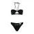 Off White Dames/Dames Arrow Logo Bikini Top Set (Zwart)