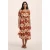 Penelope Palmwaves midi shirt jurk in bruin