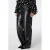 MS Mode Plus Size imitatieleren flared broek – zwart