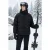 TRENDYOL MAN Heren Zwart Effen Lang Oversized Winter Jassen