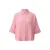 s.Oliver oversized gestreepte blouse met vleermuismouwen en overhemdkraag – roze