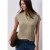 Street One Dames Shirt met gespleten hals in gebreide look in Beige