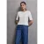 Street One Studio Dames Basic shirt met korte mouwen in Wit